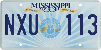 MS license plate NXU113