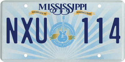 MS license plate NXU114