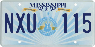 MS license plate NXU115
