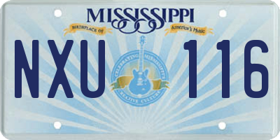 MS license plate NXU116