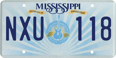 MS license plate NXU118