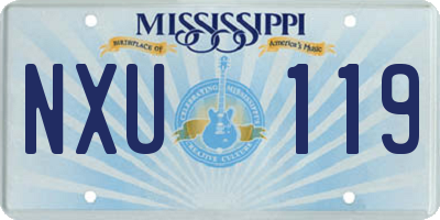 MS license plate NXU119