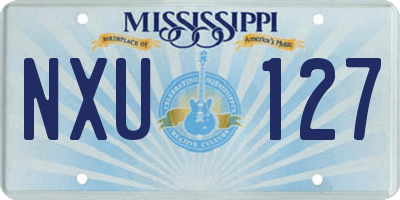 MS license plate NXU127