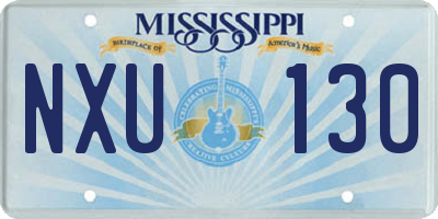 MS license plate NXU130