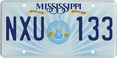MS license plate NXU133
