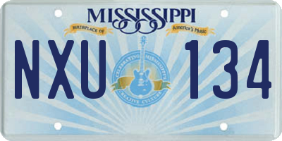 MS license plate NXU134