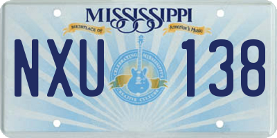 MS license plate NXU138