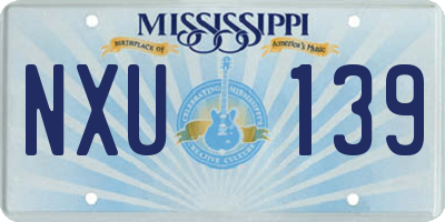 MS license plate NXU139
