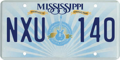 MS license plate NXU140