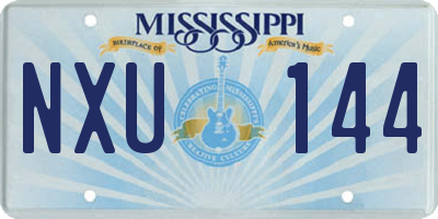 MS license plate NXU144