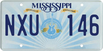 MS license plate NXU146