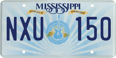 MS license plate NXU150