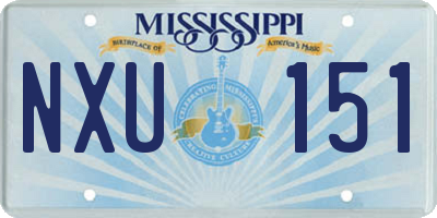 MS license plate NXU151