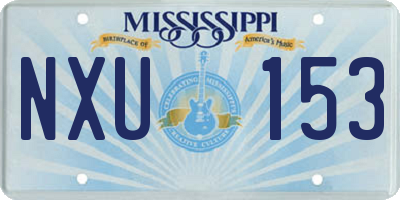 MS license plate NXU153