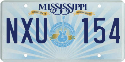 MS license plate NXU154
