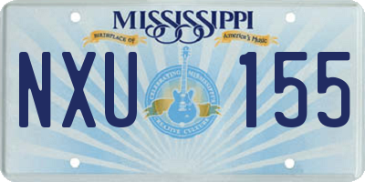 MS license plate NXU155