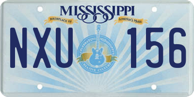 MS license plate NXU156