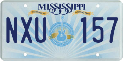 MS license plate NXU157