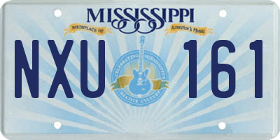 MS license plate NXU161