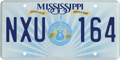 MS license plate NXU164