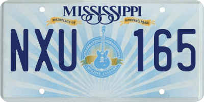 MS license plate NXU165