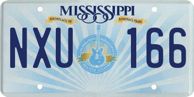 MS license plate NXU166