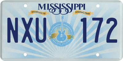 MS license plate NXU172