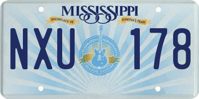 MS license plate NXU178