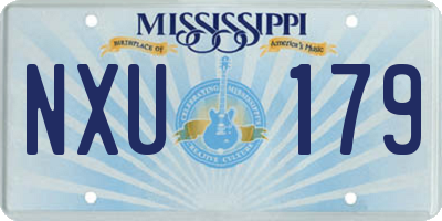 MS license plate NXU179