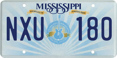 MS license plate NXU180