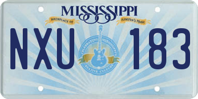 MS license plate NXU183