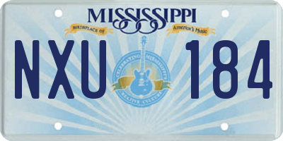 MS license plate NXU184