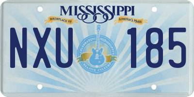 MS license plate NXU185