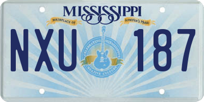 MS license plate NXU187