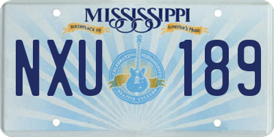 MS license plate NXU189