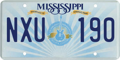 MS license plate NXU190