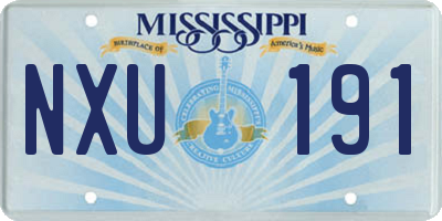 MS license plate NXU191