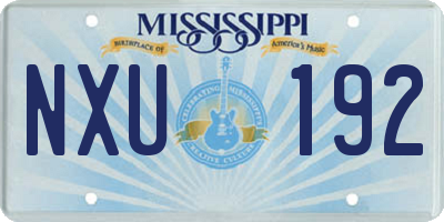 MS license plate NXU192