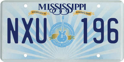 MS license plate NXU196