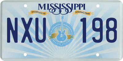 MS license plate NXU198