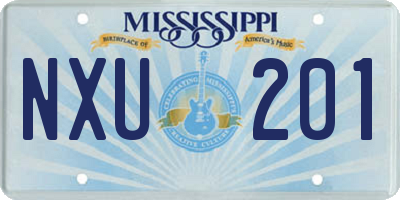 MS license plate NXU201