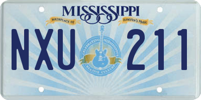 MS license plate NXU211