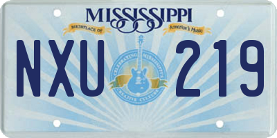 MS license plate NXU219