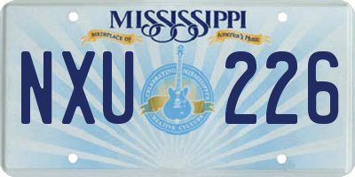 MS license plate NXU226