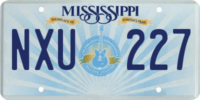 MS license plate NXU227