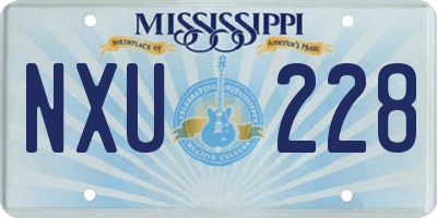 MS license plate NXU228