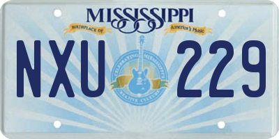 MS license plate NXU229