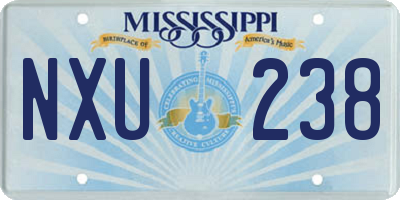 MS license plate NXU238