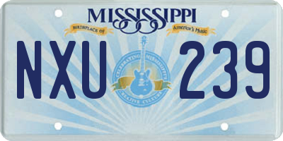 MS license plate NXU239
