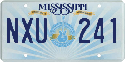 MS license plate NXU241